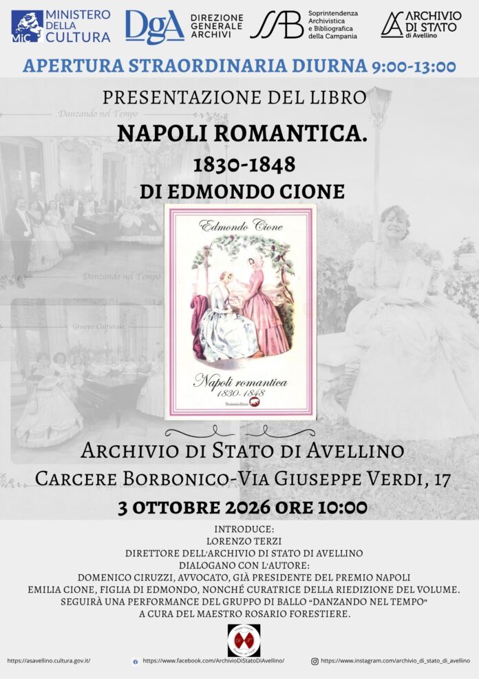 Avellino, Letteratura e danza all’Archivio di Stato